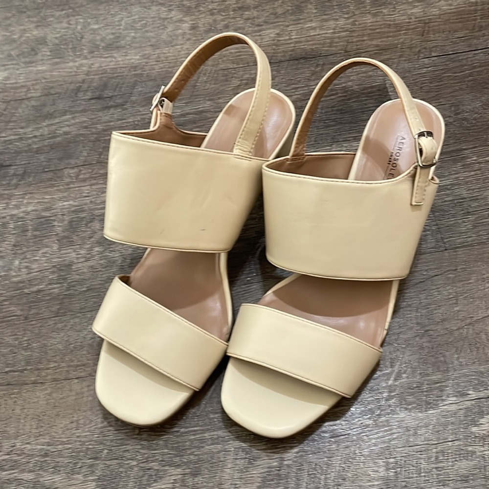 Aerosoles Emmex Women's Slingback heeled Sandals size 9.5 NWOB casual office